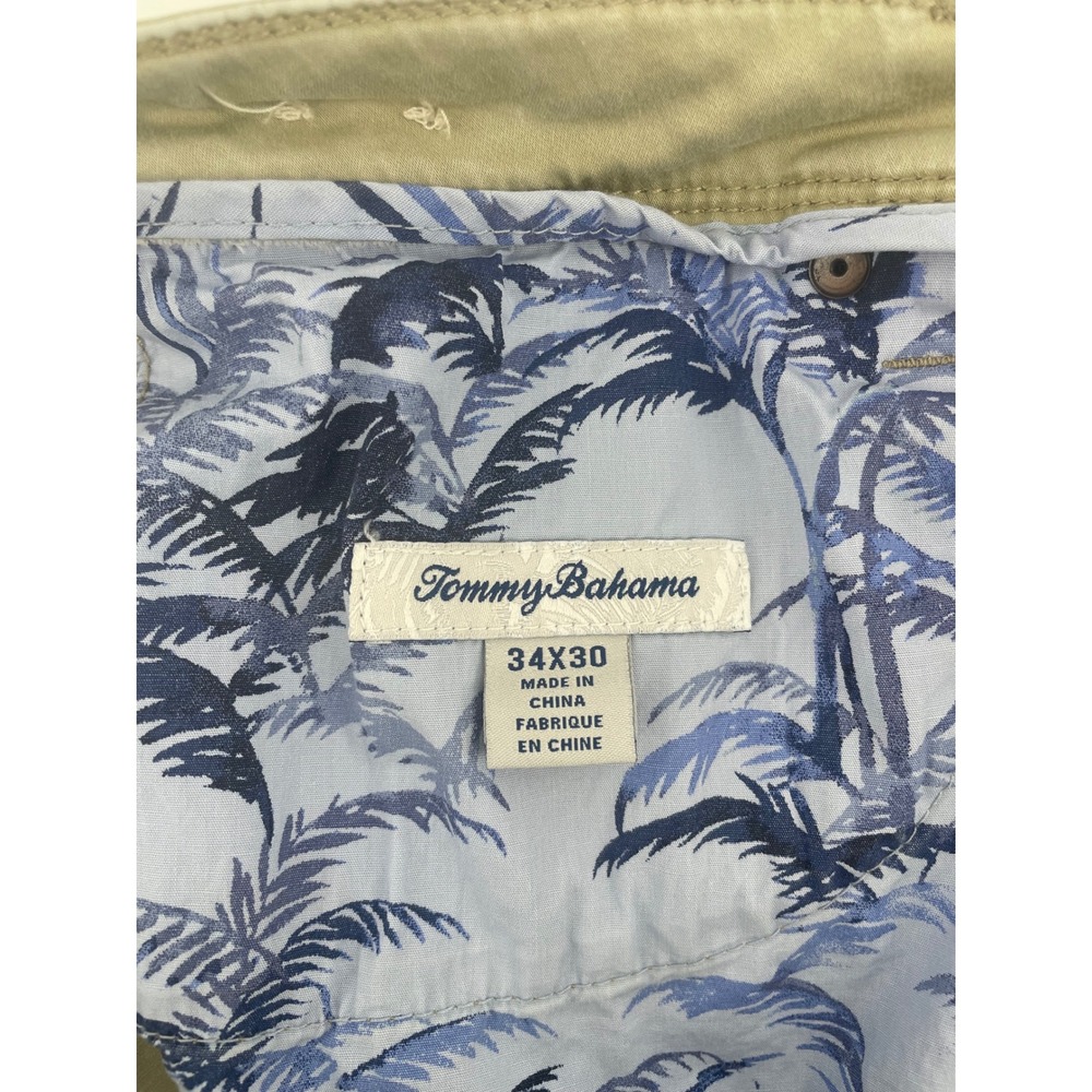 Tommy Bahama Khaki Straight Leg Chino Pants Mens 34x30 Cotton Blend Casual - Picture 4 of 10